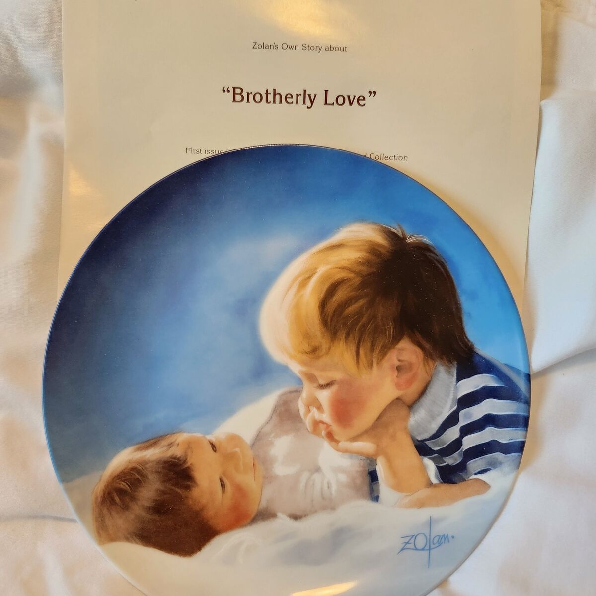 Brotherly love collectable plate
