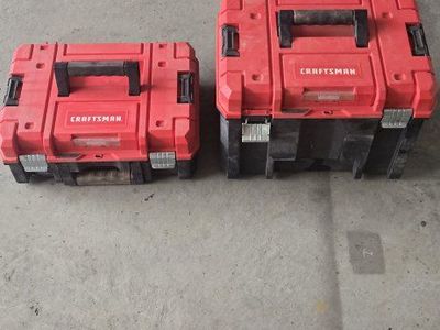 Craftsman VERSASTACK Red & Black Tool Boxes - Set of 2, Stackable Storage System