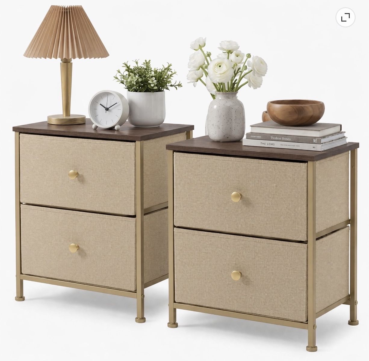 Set of 2 Modern Nightstands — Only $60!