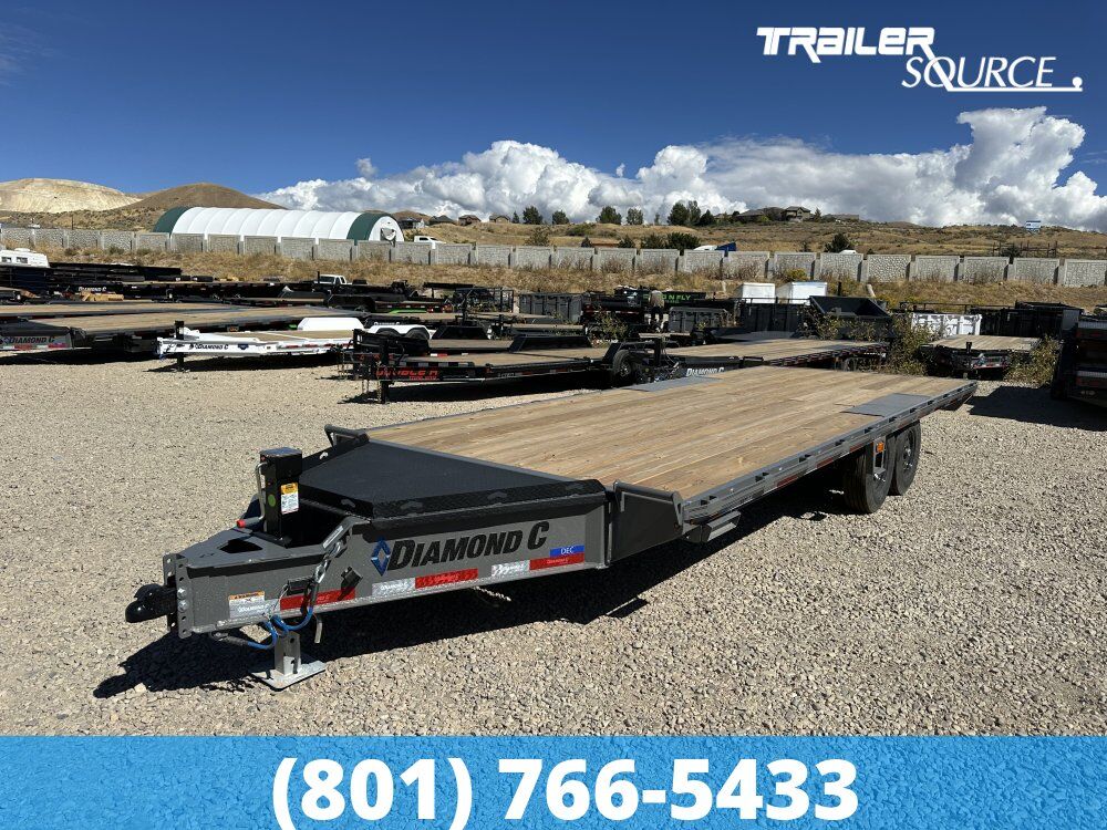8.5x26 Diamond C DEC 207 Deckover Equipment Trailer -  15.5K GVWR -