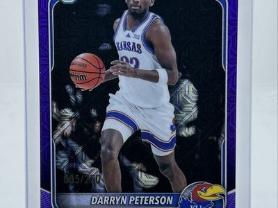 Darryn Peterson Topps 2025/26 Bowman Purple Mojo Refractor Basketball Card #035/250