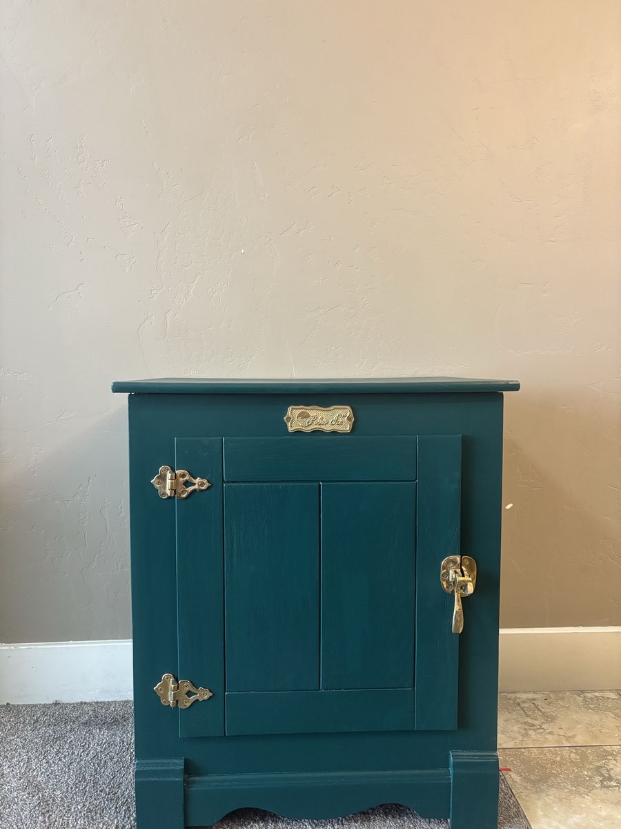 Polar Ice Vintage Teal Ice box Cabinet