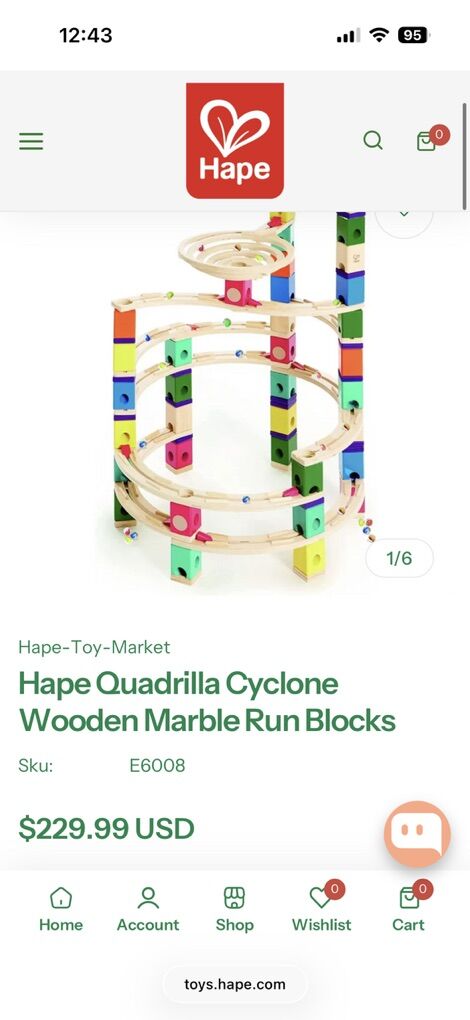 Hape Quadrilla Cyclone Marble Run E6008