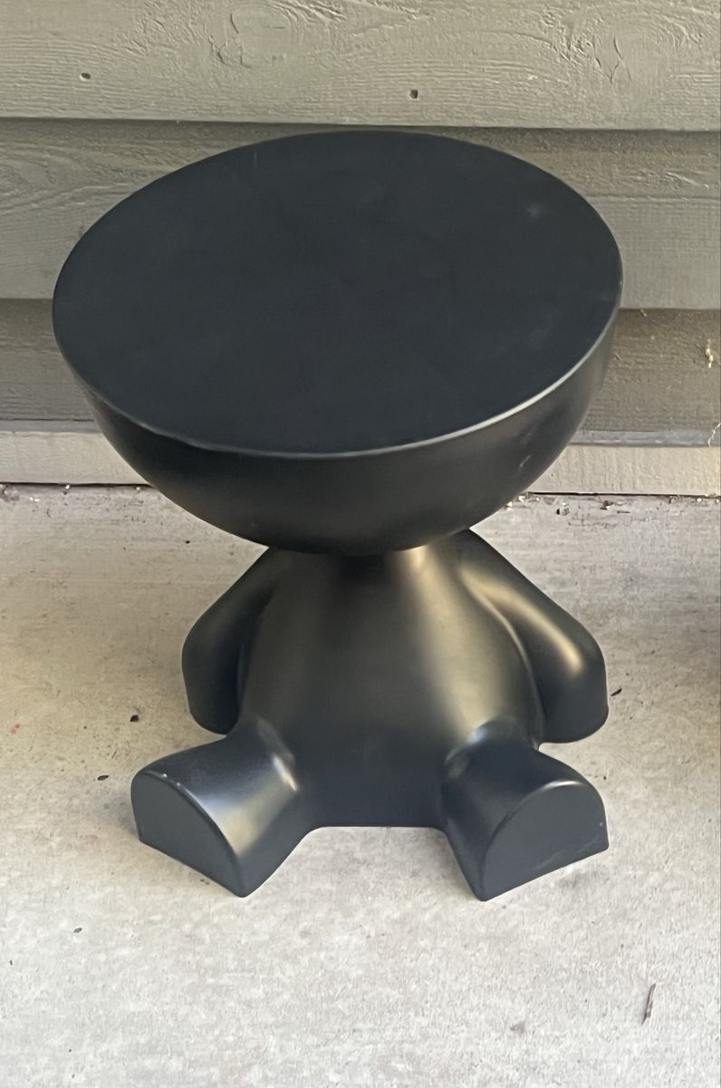 Modern Black Side Tables Storage Bear Shaped Dorm