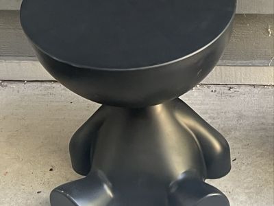 Modern Black Side Tables Storage Bear Shaped Dorm