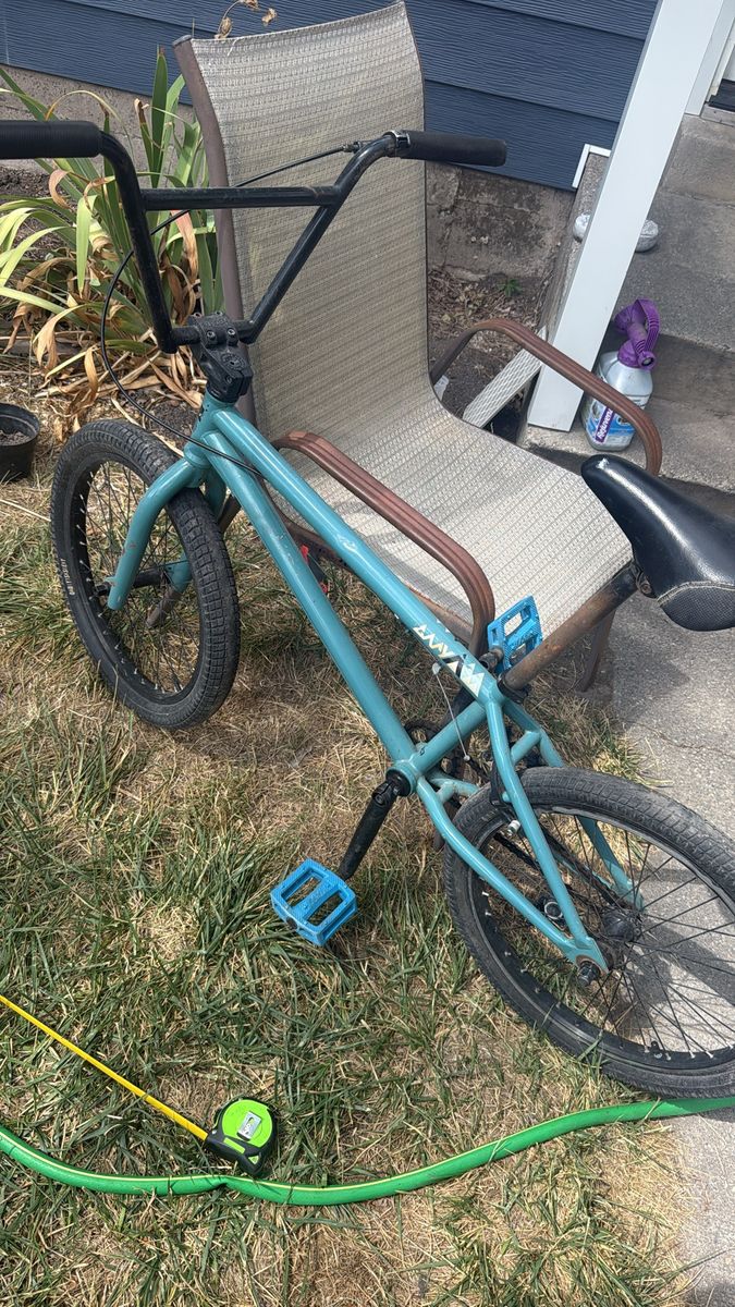 Sunday! Light Blue BMX Bike with Black Handlebars