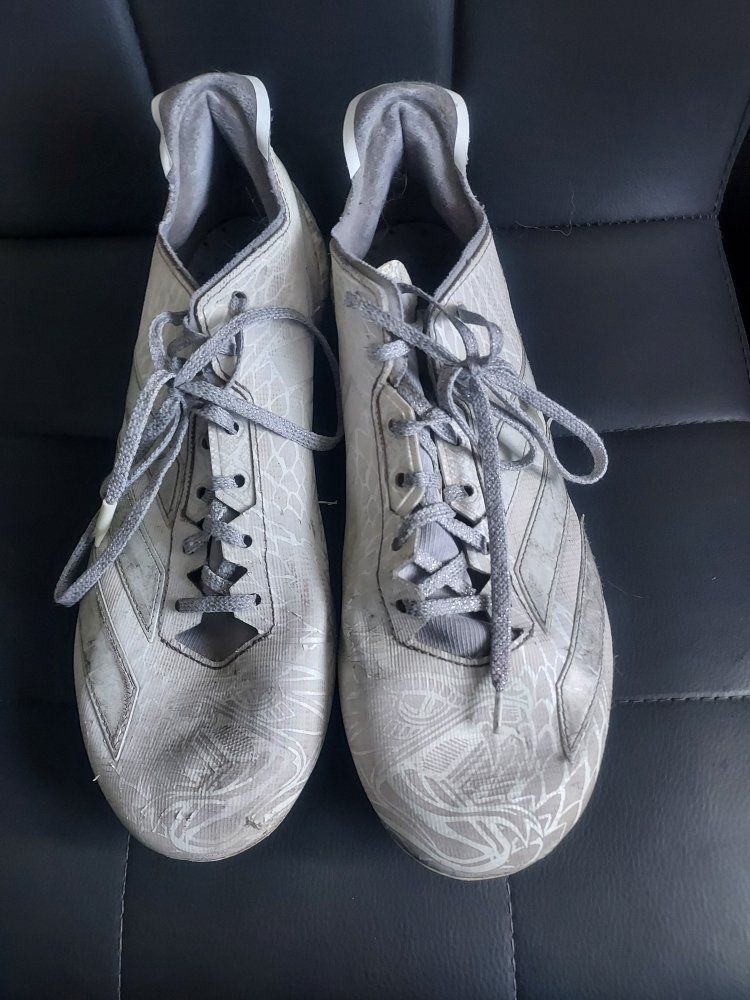 Used Nike Alpha Menace Pro 3 Football Cleats - White/Grey