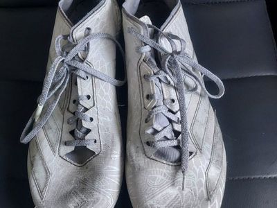 Used Nike Alpha Menace Pro 3 Football Cleats - White/Grey