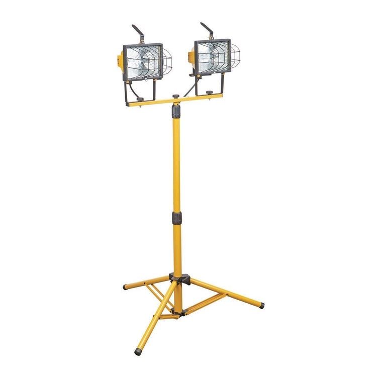Luminar Work Fixed Dual Head Halogen Light x2