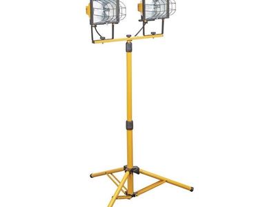 Luminar Work Fixed Dual Head Halogen Light x2