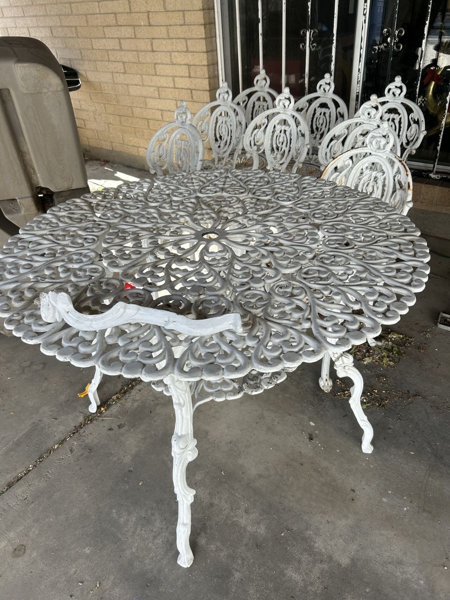 Vintage Cast Iron Metal Furniture