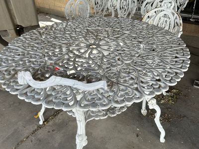 Vintage Cast Iron Metal Furniture