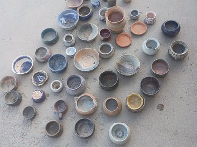 40 Handmade Assorted Ceramic Bowls & Vases - Unique Pottery Collection. Or Best Offer