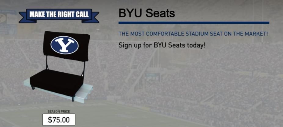 Padded Aisle Seats - BYU v Notre Dame Parking Pass Included
