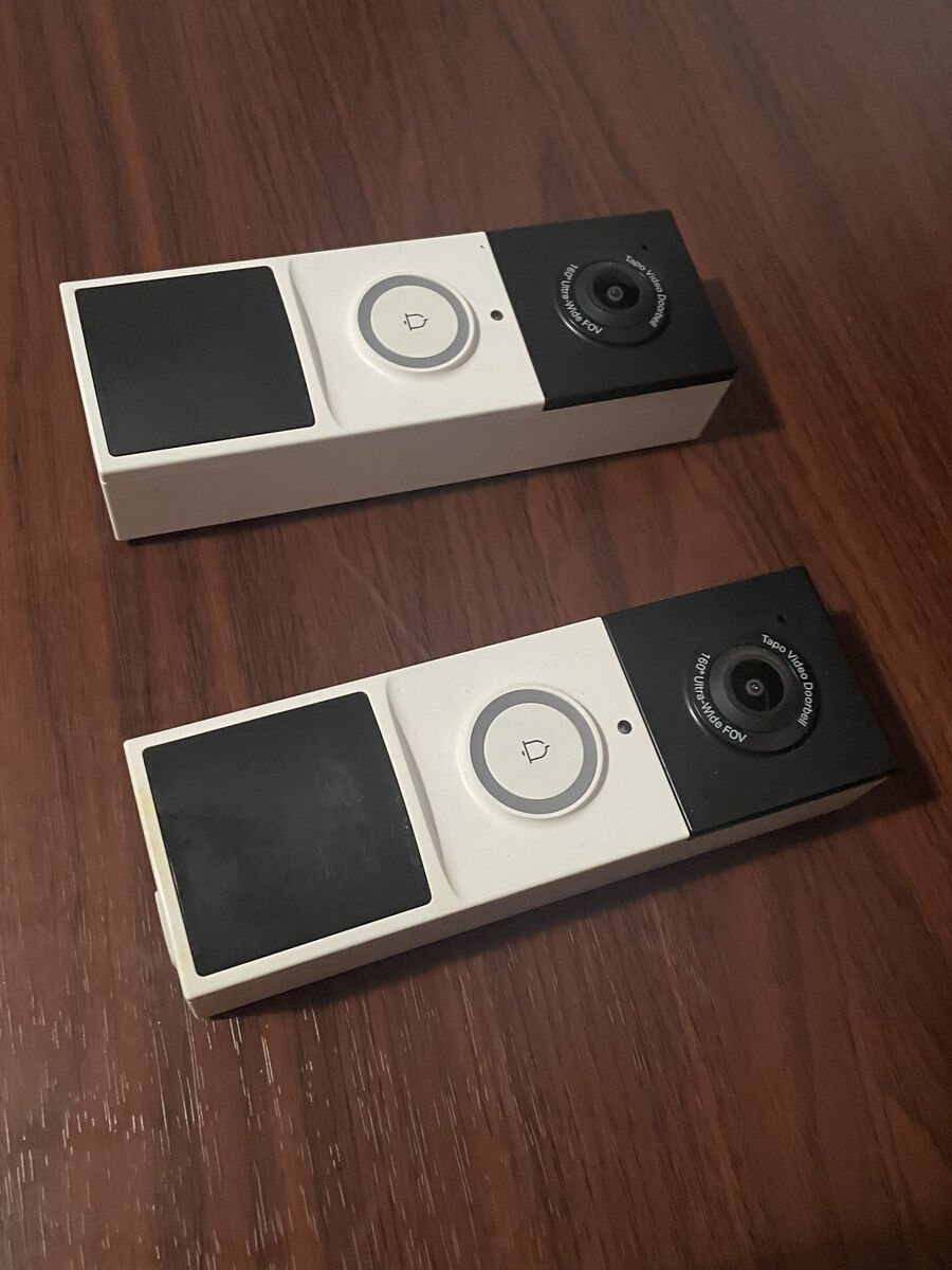 2× TP-Link Tapo Smart Video Doorbells (2K) + 128GB Memory Cards (no mounts included)