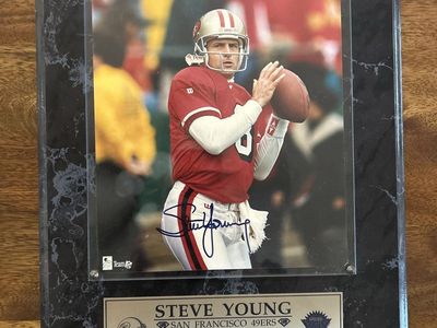 Certified NFL Collectible 52/300 Autograph Super Bowl XXIX MVP NFL San Francisco 49ers COA Hand Signed Auto Steve Young Plaque.