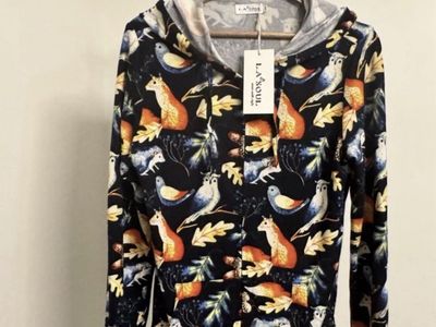 OBO LA Soul Woodland Animal Print Hoodie Medium NW