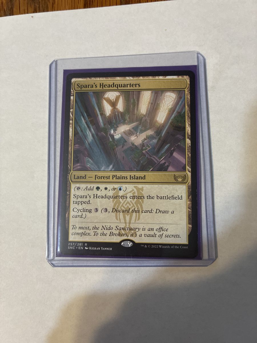 Magic The Gathering Sparra's Headquarters Land Card Forest Plains Island MTG SNC EN 257/281 R 2022