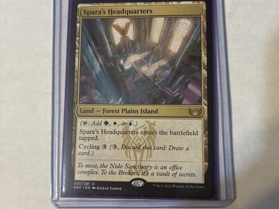Magic The Gathering Sparra's Headquarters Land Card Forest Plains Island MTG SNC EN 257/281 R 2022