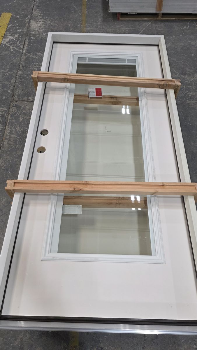 Brand New Therma-Tru Fiberglass Front Doors with Internal Blinds SAVE patio, garage, back door