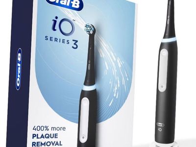 Oral-B iO Series 3 Electric Toothbrush - Black, 400% More Plaque Removal