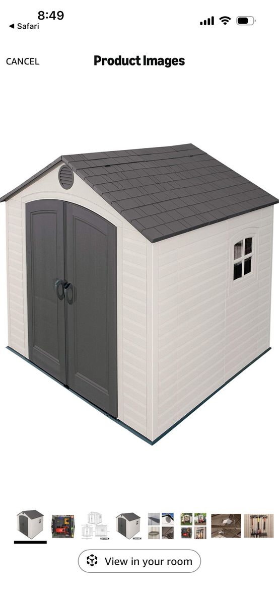 Lifetime Outdoor Storage Shed 8x7.5 - Disassembled