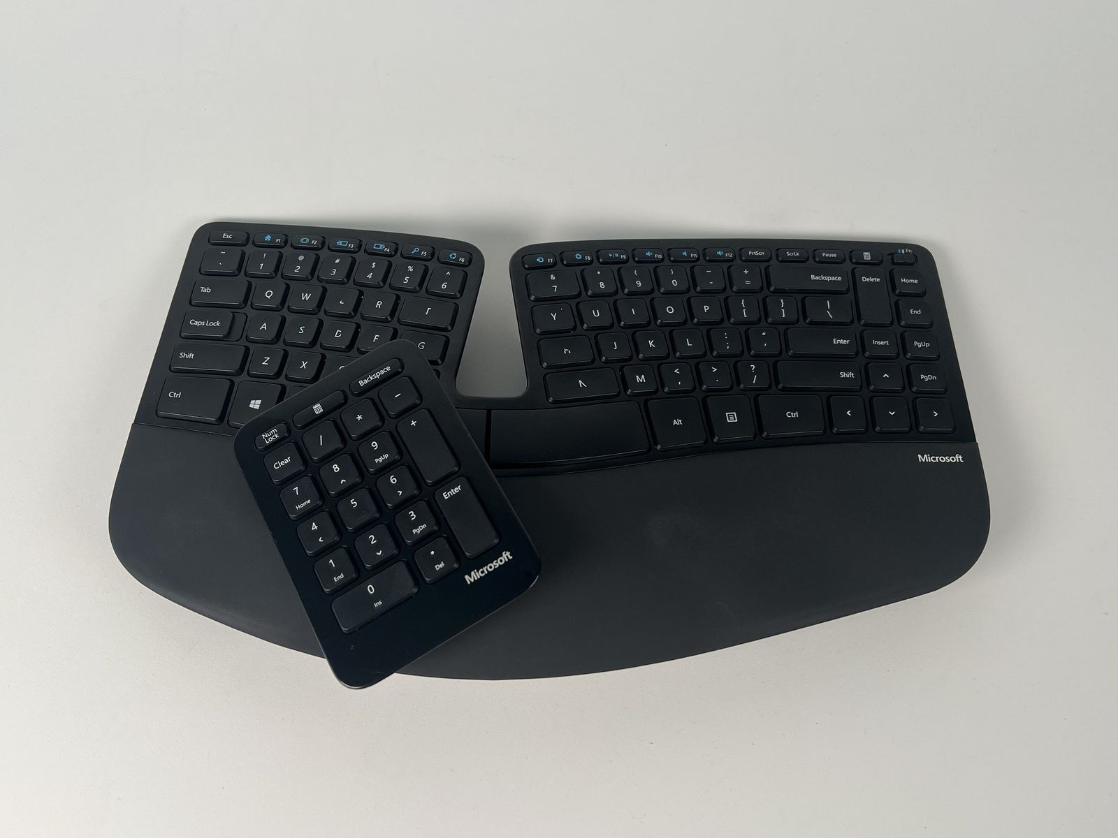 Microsoft Sculpt Ergonomic Keyboard 1559 With USB Dongle, Palm Rest & 10Key Pad