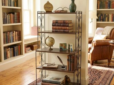 Vintage Mid-century Metal Shelf Bookshelf Shelving