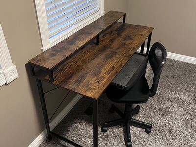 Computer desk and chair