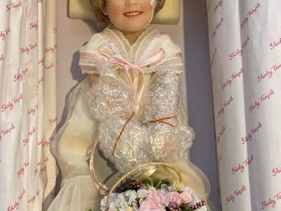 Shirley Temple "The Little Colonel" Porcelain Doll in Original Box with Basket