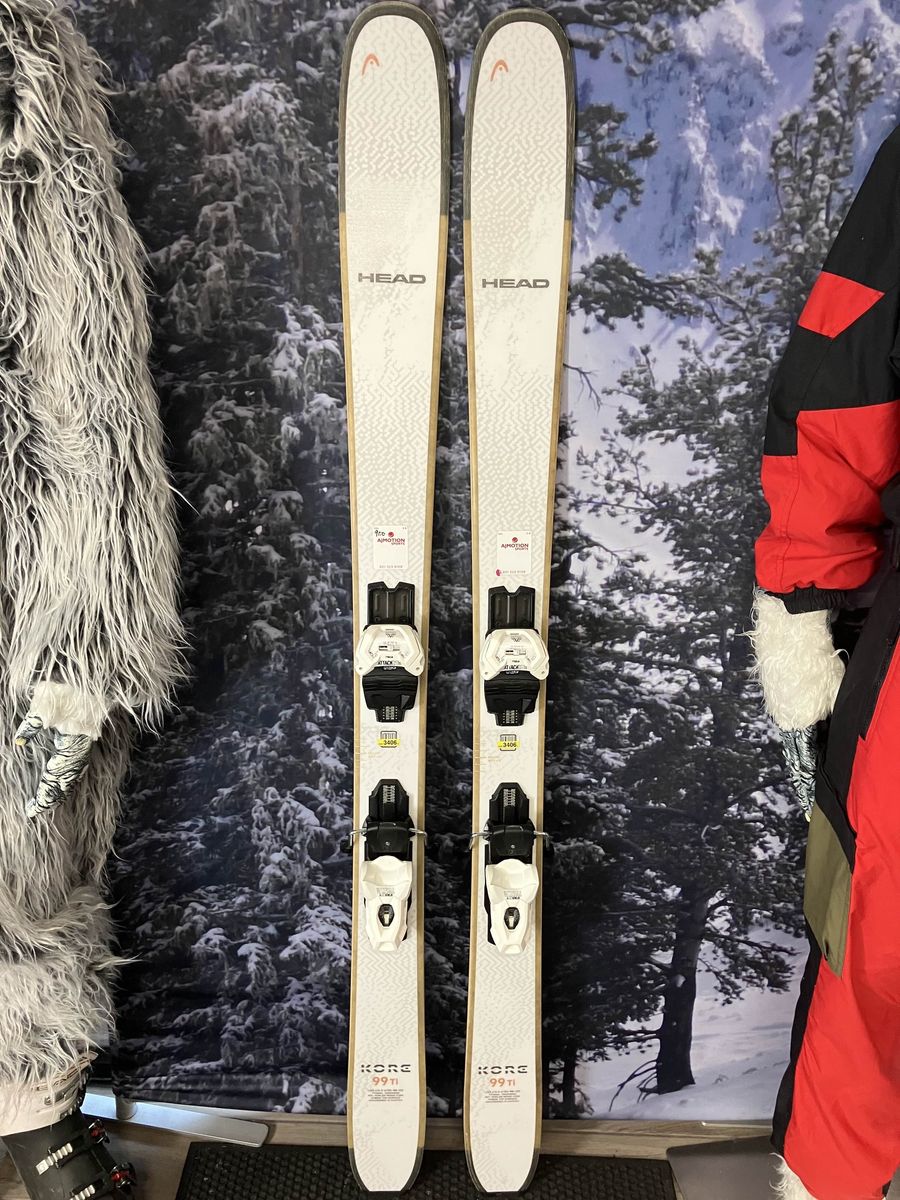 Lightly Used Head Kore 99 Ti 163cm Skis w/ Tyrolia Attack LYT 11 Bindings