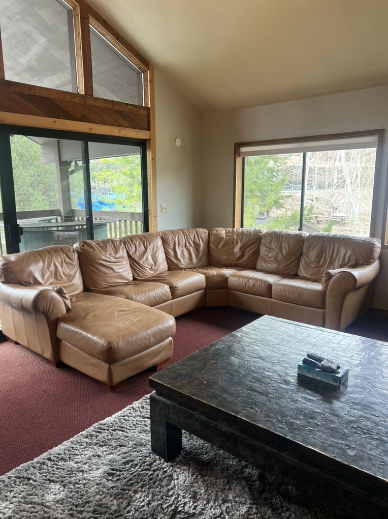 Leather Sofa 8.5' by 7'