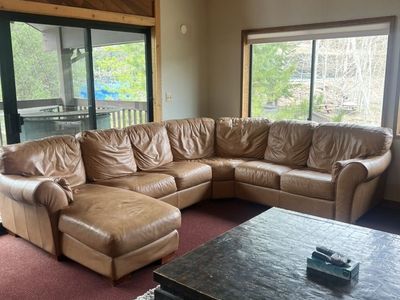 Leather Sofa 8.5' by 7'