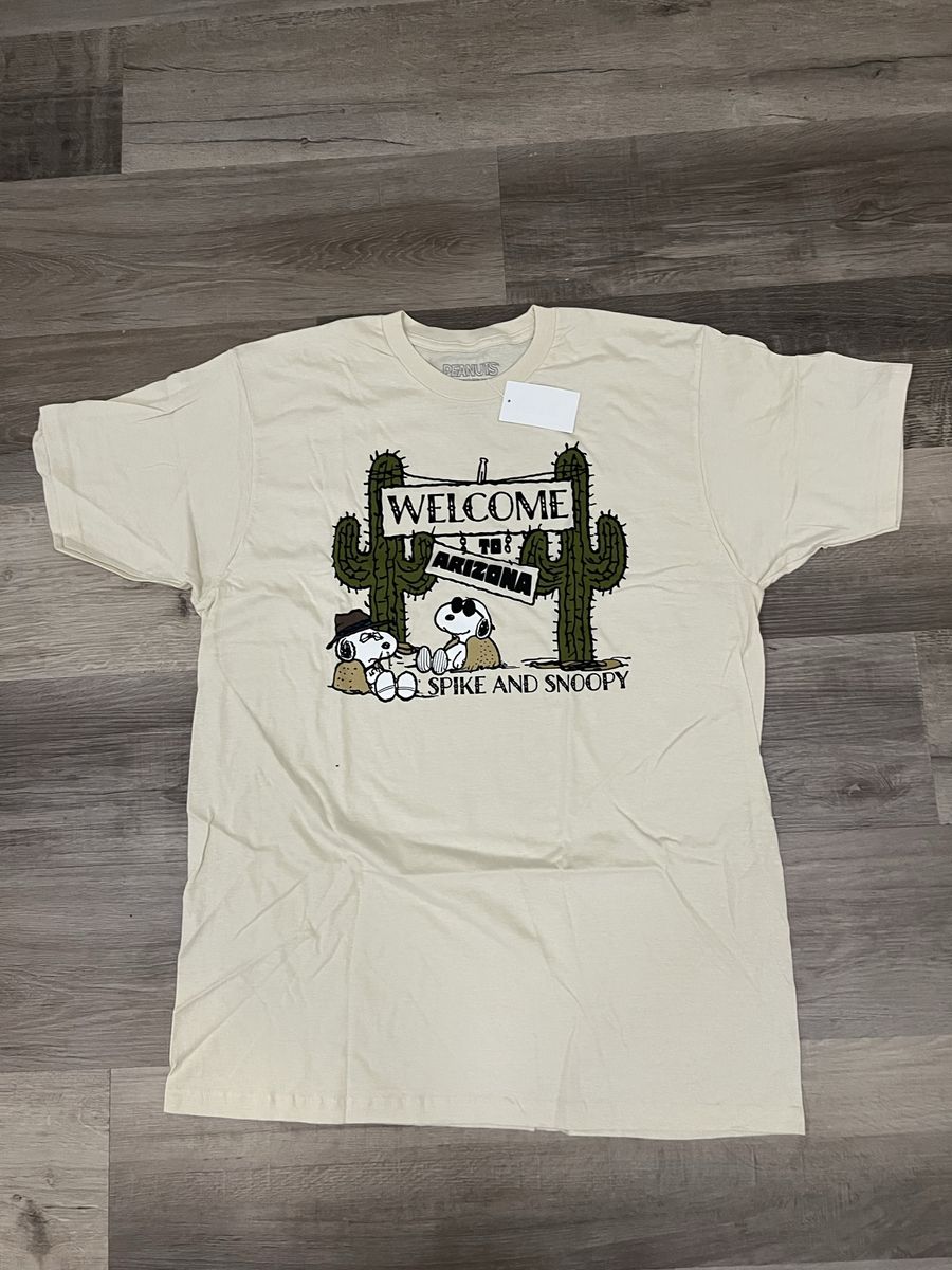 Peanuts Spike and Snoopy Welcome to Arizona T-Shirt Natural XL