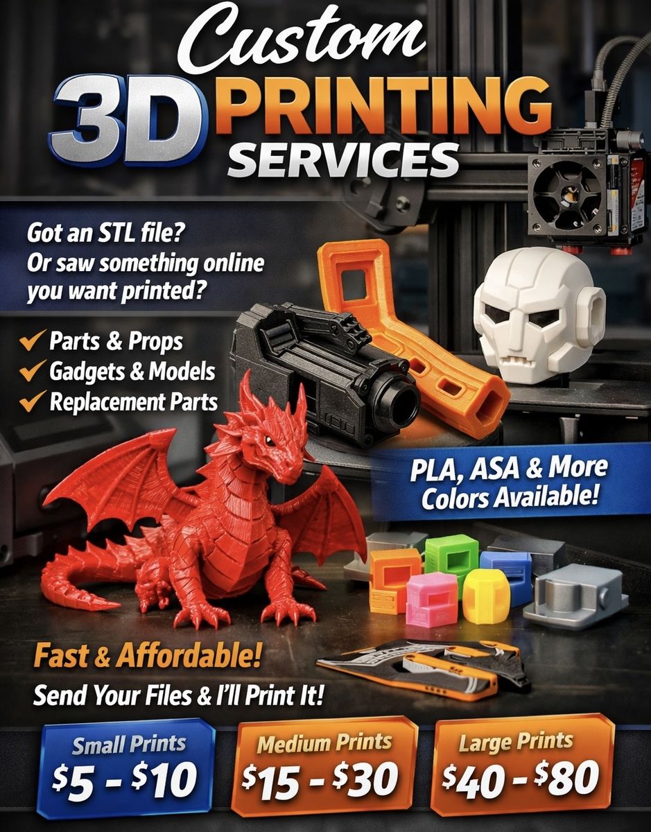 Custom 3D Printing Services – D7customz