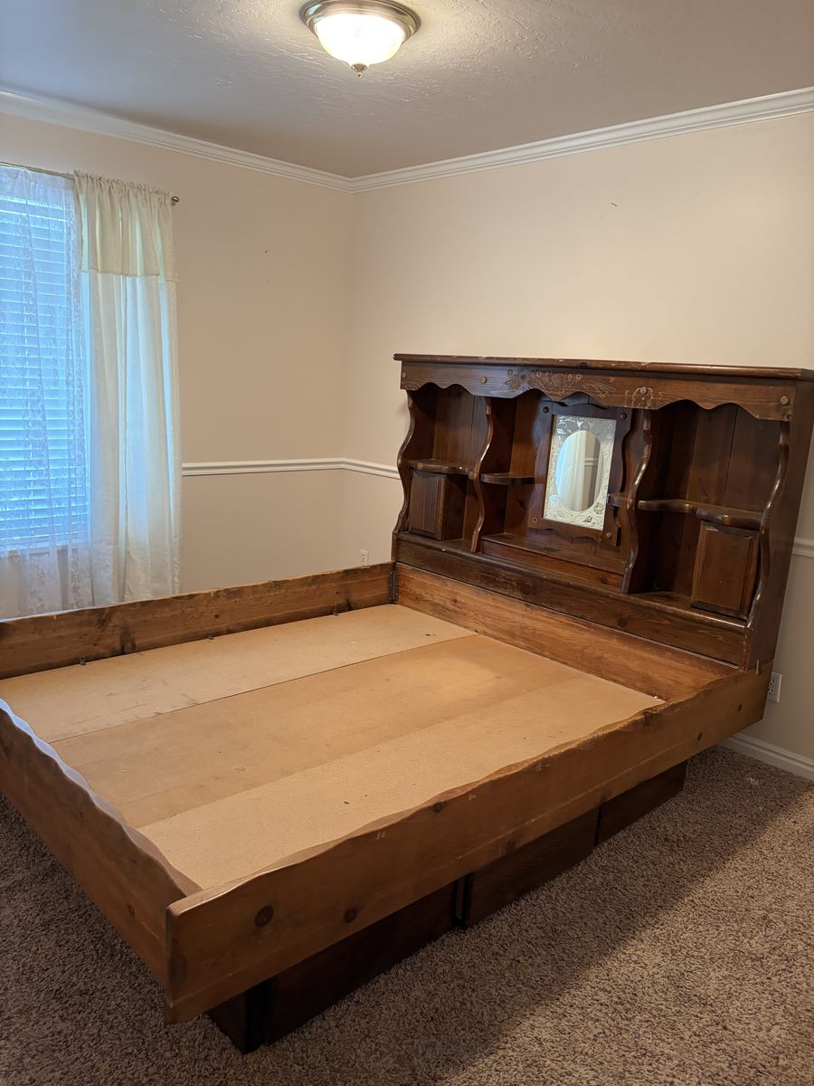 King size antique bedframe