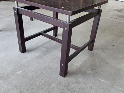 Used Dark Wood Square End Table / Side Table