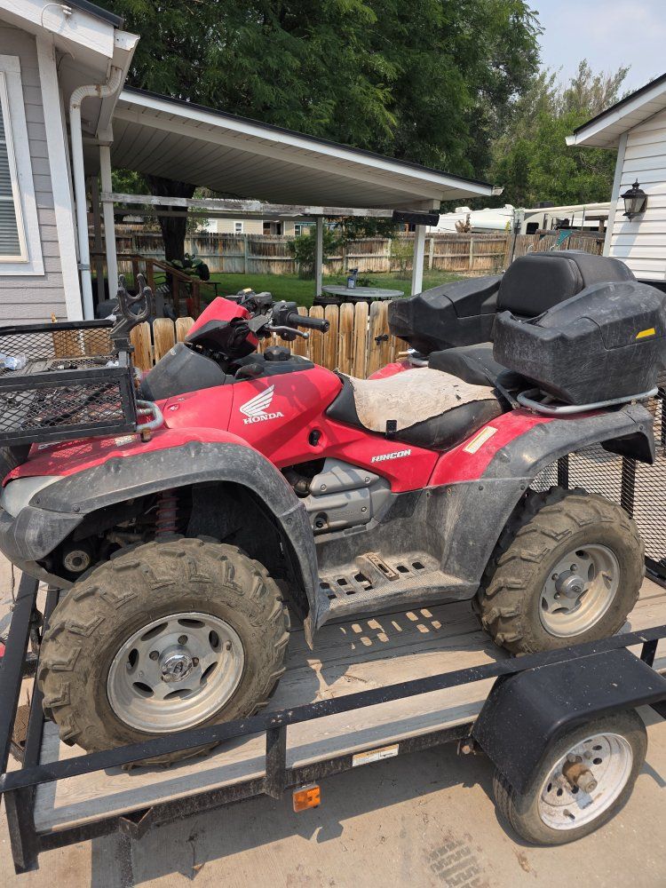 Honda Rincon 650 with Utility Trailer