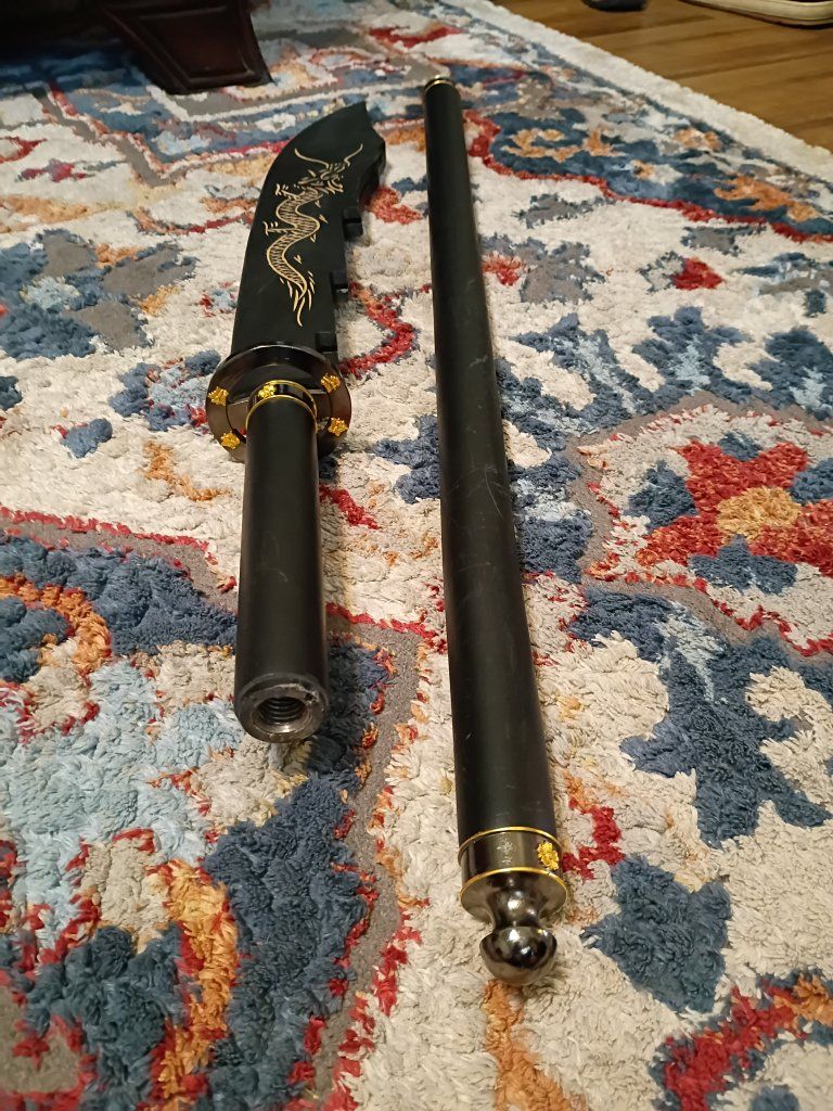 Black Dragon Naginata sword set