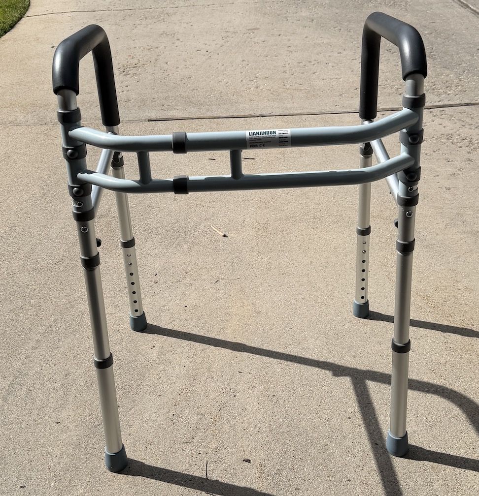 Lianjindun Toilet Safety Rails (350 lb), Adjustable Toilet Frame
