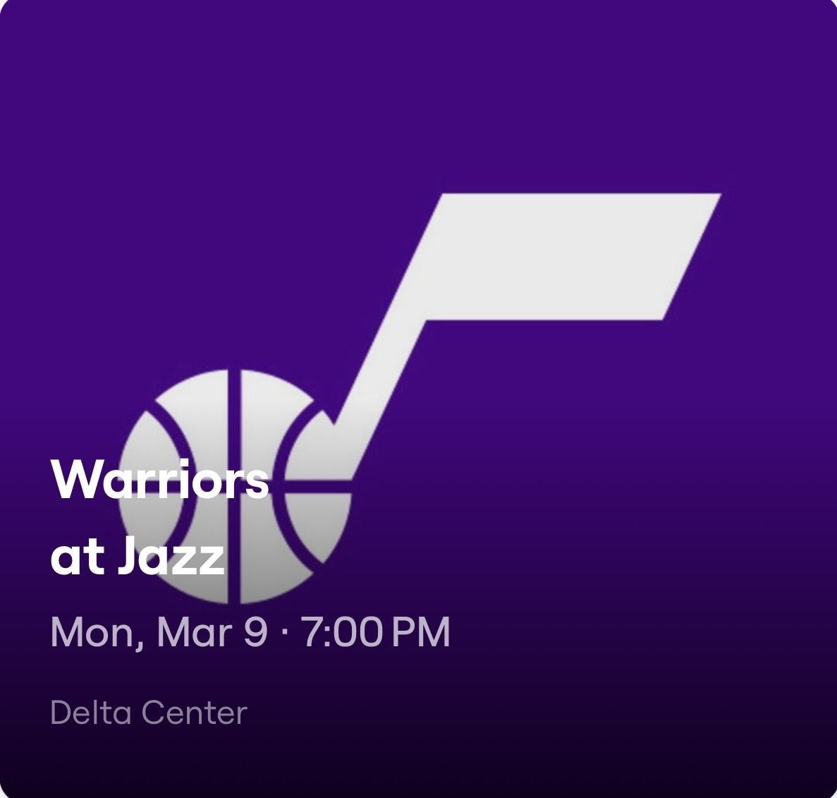 7 Tickets Golden State Warriors vs Utah Jazz