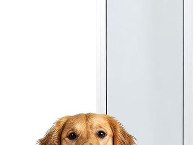 PetSafe Sliding Glass Pet Door - Large Dogs to 130 lb - White, 75 7/8" to 80 11/16".