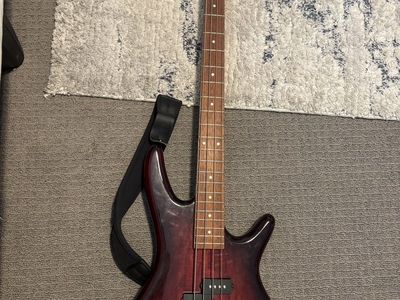 Ibanez Bass guitar, Fender Rumble Amp, Gig Bag