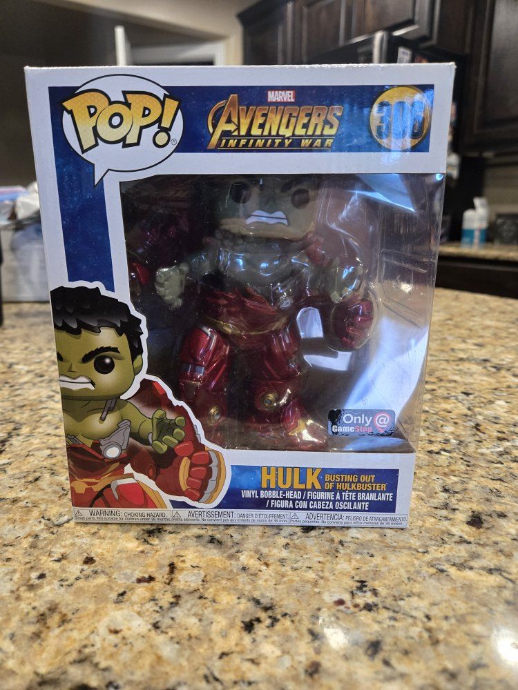 Funko Pop! Marvel Avengers Infinity War #303 Hulk Busting Out of Hulkbuster GameStop Exclusive