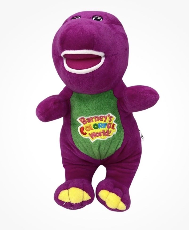 Vintage Colorful World Barney Purple Singing plush