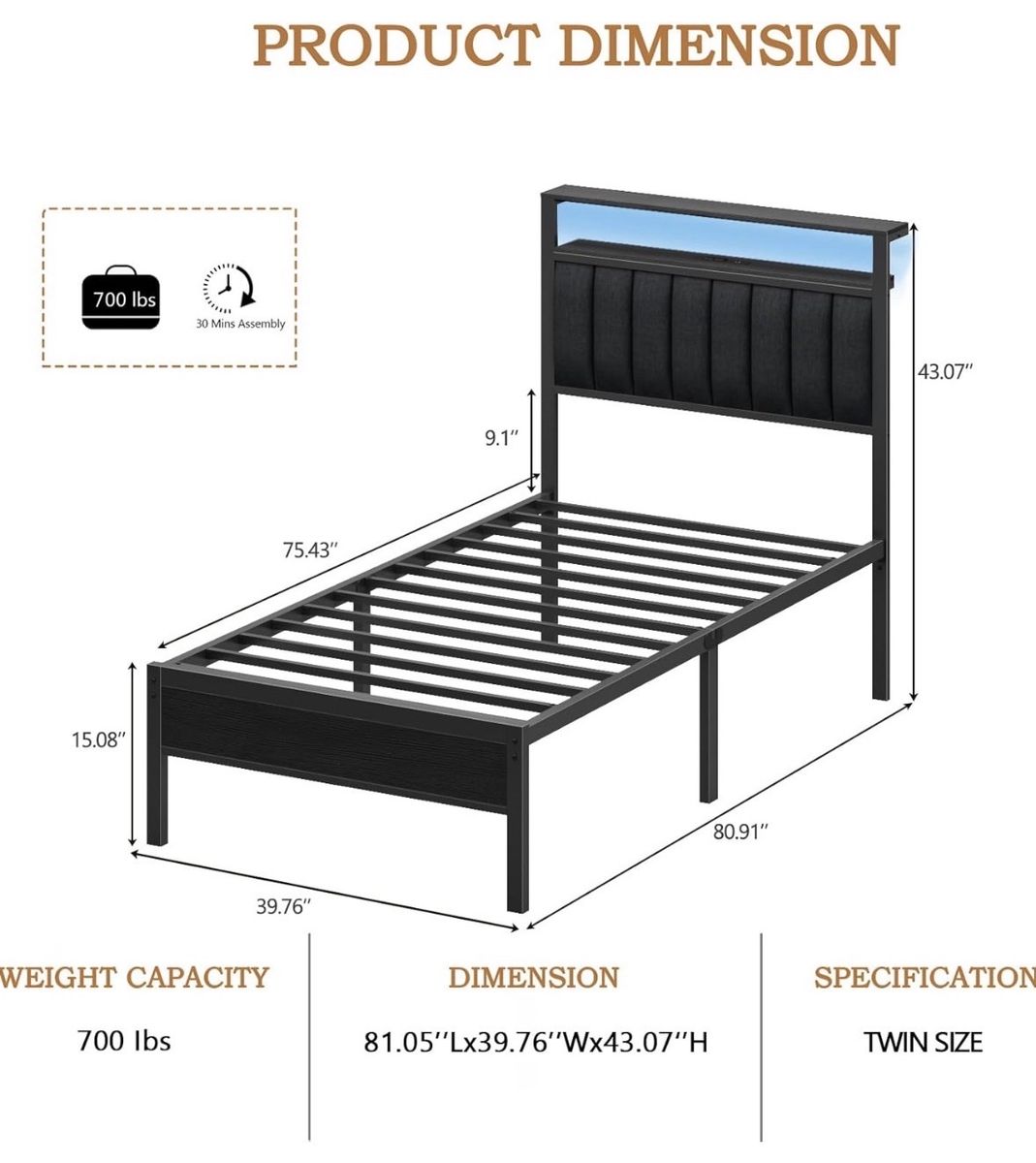 Twin bed
