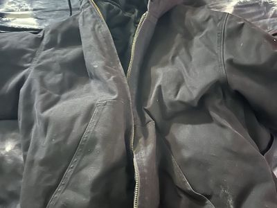 Berne Apparel Black Insulated Hooded Work Jacket - Size Unknown