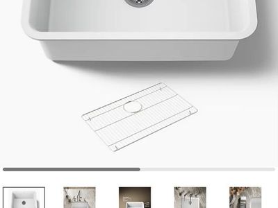 Kohler Cairn 27" Undermount Single Basin Sink Matte White w/Rack