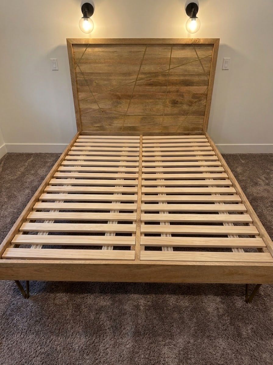 West Elm Roar & Rabbit Brass Geo Inlay Bed