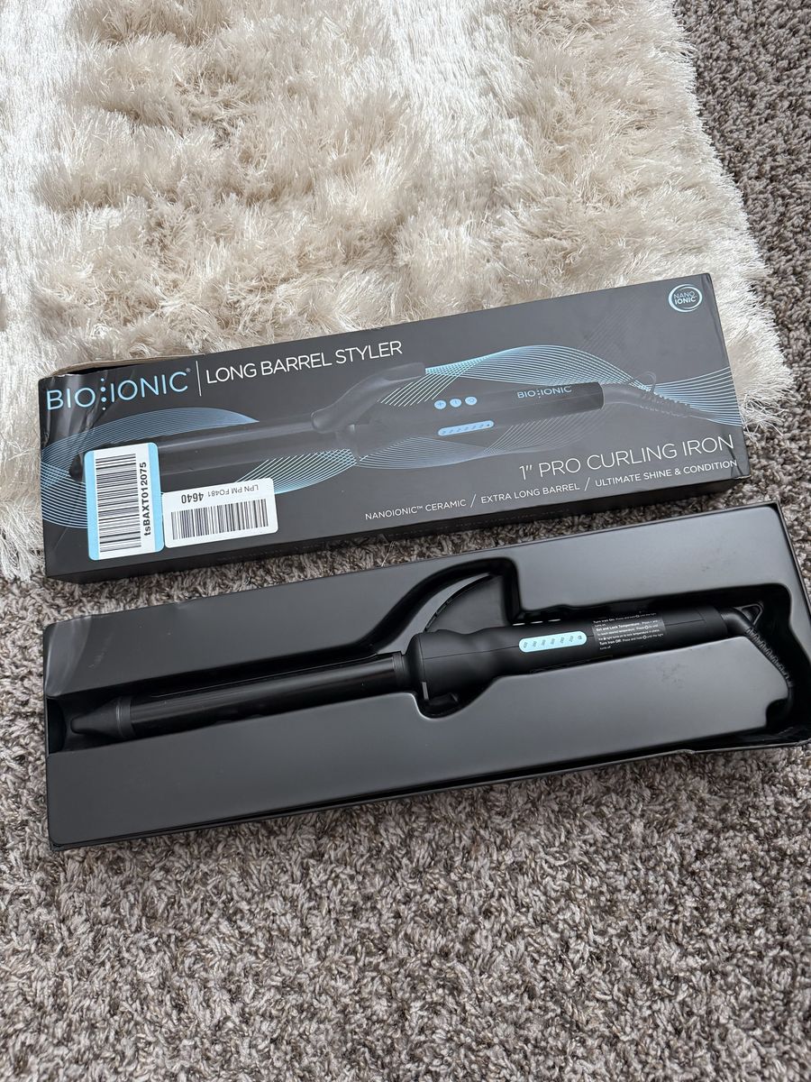 Bioionic 1” long barrel curling iron